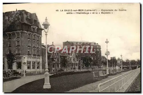 Cartes postales La Baule Sur Mer Esplanade Du Casino entre l&#39Hermitage et le Majestic