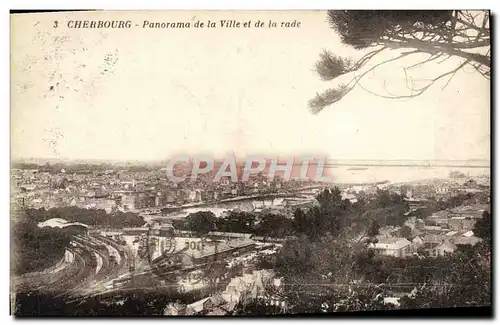 Cartes postales Cherbourg Panorama De La Ville Et De la Rade