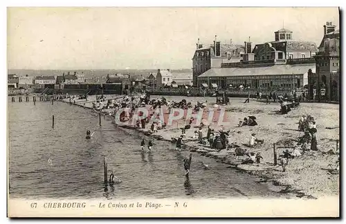Cartes postales Cherbourg Le Casino Et La Plage
