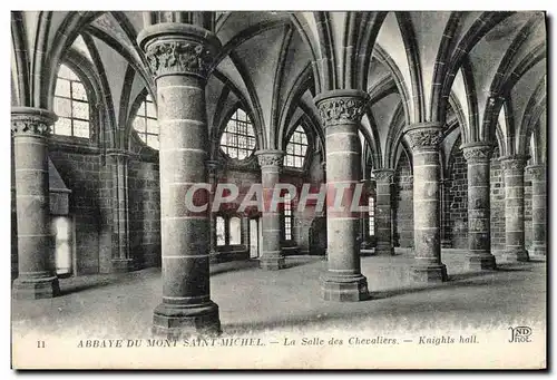 Cartes postales Abbaye Du Mont Saint Michel La Salle Des Chevaliers