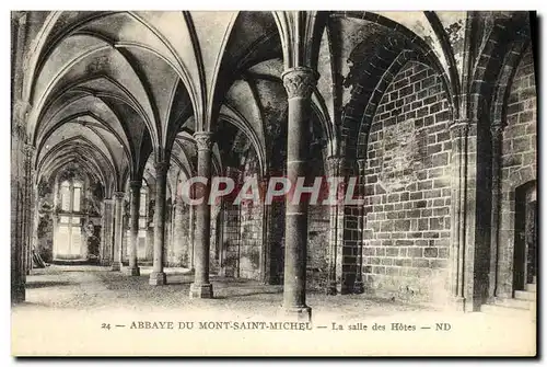 Ansichtskarte AK Abbaye Du Mont Saint Michel La Salle Des Hotes