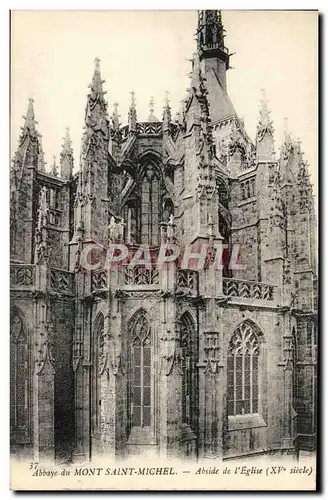 Cartes postales Abbaye Du Mont Saint Michel Abside De l&#39Eglise