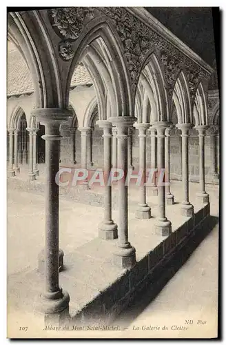 Ansichtskarte AK Abbaye Du Mont Saint Michel La Galerie Du Cloitre