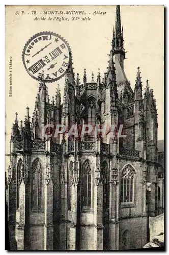 Cartes postales Mont Saint Michel abbaye Abside De l&#39Eglise