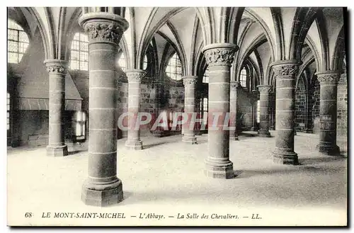 Cartes postales Le Mont Saint Michel L&#39Abbaye La Salle Des Chevaliers