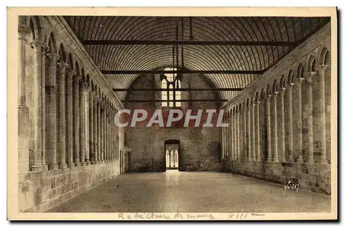 Cartes postales Le Mont Saint Michel abbaye Refectoire Des Moines