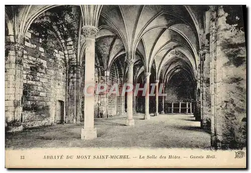 Cartes postales Abbaye Du Mont Saint Michel La Salle Des Hotes