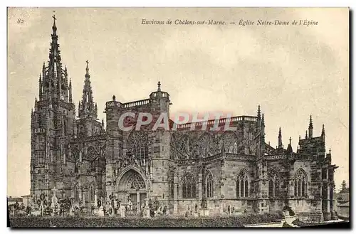 Ansichtskarte AK Environs De Chalons Sur Marne Eglise Notre Dame De L&#39Epine