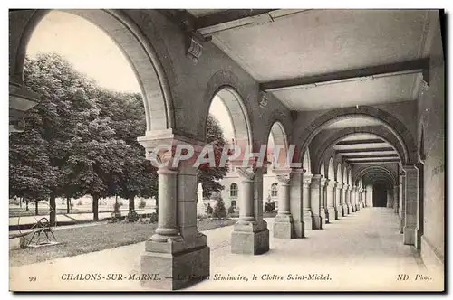 Ansichtskarte AK Chalons Sur Marne Le Chateau Seminaire Le Cloitre Saint Michel