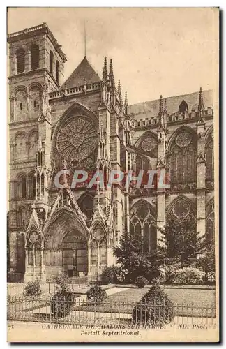 Ansichtskarte AK Cathedrale De Chalons Sur Marne Portail Septentrional