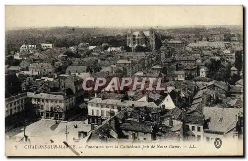 Ansichtskarte AK Chalons Sur Marne Panormaa Vers La Cathedrale Pris De Notre Dame