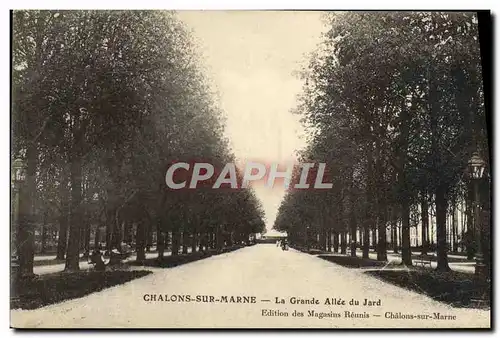 Ansichtskarte AK Chalons Sur Marne La Grande Allee Du Jard