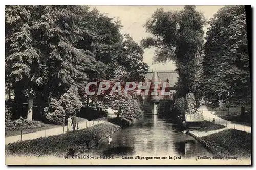 Cartes postales Chalons Sur Marne Caisse d'Aprargne Vue Sur Le Jard