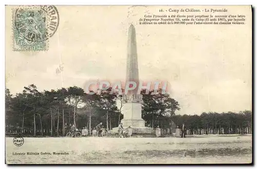 Ansichtskarte AK Camp De Chalons La Pyramide Velo Cycle