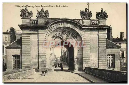 Cartes postales Vitry Le Francois Porte Du Pont Cote Exterieur