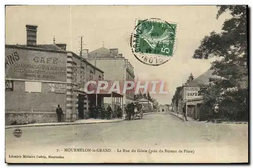 Cartes postales Mourmelon Le Grand La Rue Du Genie pres du bureau de Poste Cafe de l'univers
