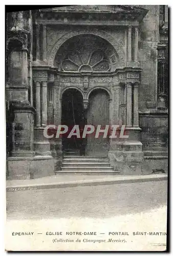 Cartes postales Epernay Eglise Notre Dame Portail Saint Martin