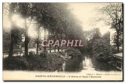 Cartes postales Sainte Menehould L'Aisne Et quai l'Herbette