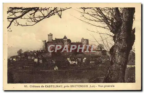 Cartes postales Chateau De Castelnau Pres Bretenoux Vue Generale