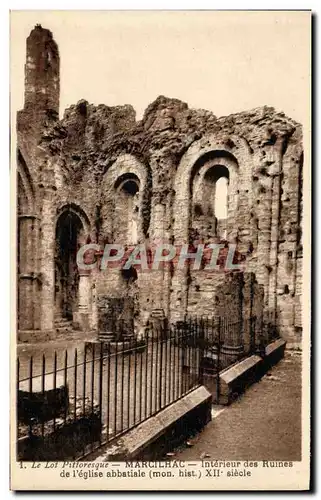 Ansichtskarte AK Le Lot Pittoresque Marcilhac Interieur Des Ruines De l&#39Eglise Abbatiale