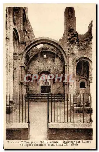 Cartes postales Le Lot Pittoresque Marcilhac interieur Des Ruines De l&#39egise abbatiale