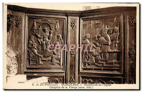 Cartes postales Le Lot Pittoresque Marcilhac Sculptures De l&#39Eglise Chapelle de la vierge