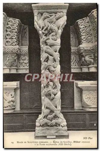 Cartes postales Musee De Sculpiture Comparee Eglise De Souillac Pilier attenant a la porte occidentale