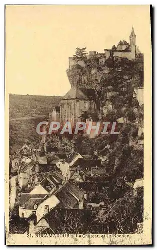 Cartes postales Rocamadour La Chateau Et Le Rocher