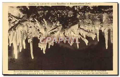 Cartes postales Grotte De Lacave Entre Souillac Et Rocamadour stalactites