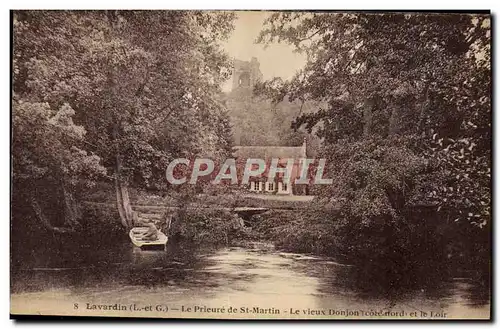 Cartes postales Lavardin Le Prieure De St Martin Le Vieux Donjon et le Loir