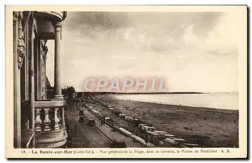 Cartes postales La Baule sur Mer Vue Generale De La Plage La pointe du Pornichet