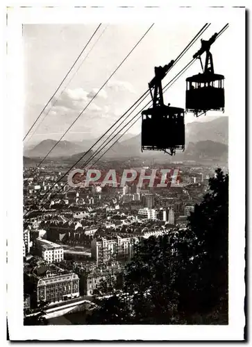 Cartes postales moderne Teleferique De La Bastille Croisement Des Deux Bennes Grenoble