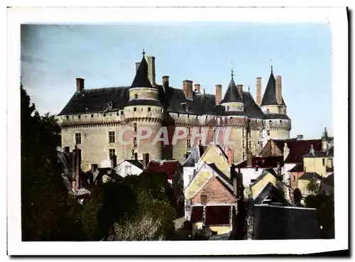 Moderne Karte Le Chateau De Langeais La Facade Sur La Ville