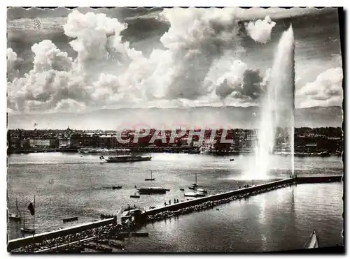 Cartes postales moderne Geneve La Rade Et Le Jet D&#39Eau