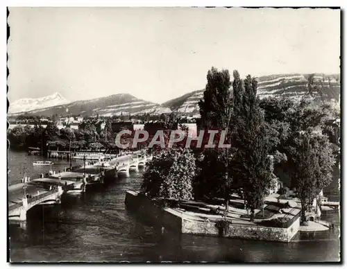 Cartes postales moderne Geneve Ile Rousseau Et Le Mont Blanc