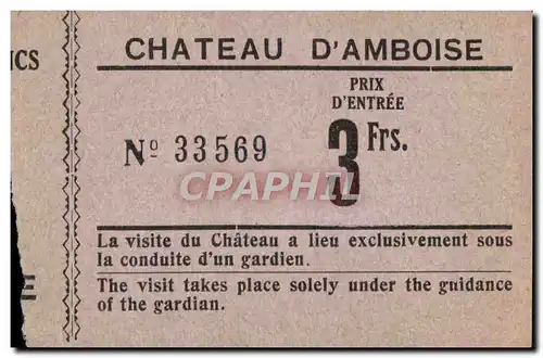 Ticket Chateau D&#39Amboise Chateau