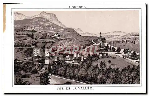 Moderne Karte Lourdes Vue De La Vallee