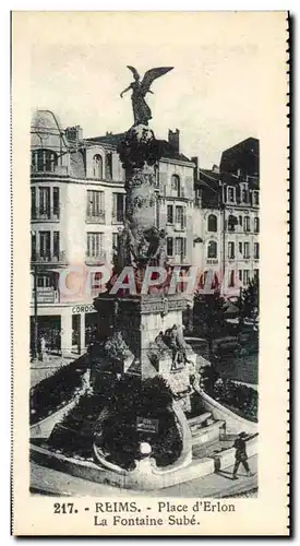 Cartes postales moderne Reims Place D&#39Erlon La Fontaine Sube