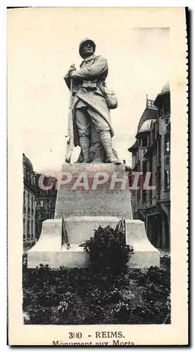 Moderne Karte Reims Monument Aux Morts Militaria