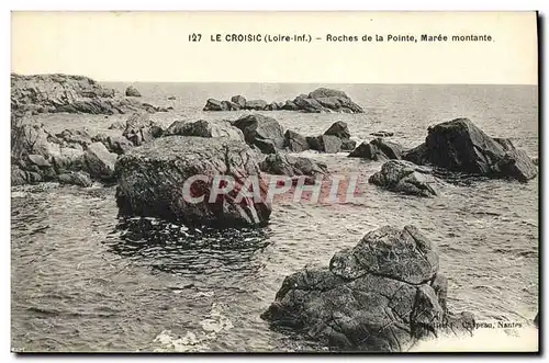 Cartes postales Le Croisic Roches De La Pointe Maree Montante