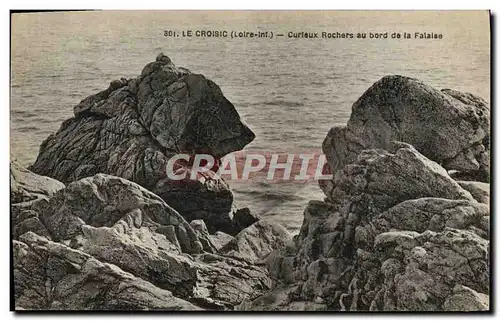 Ansichtskarte AK Le Croisic Curieux Rochers Au Bord De La falaise