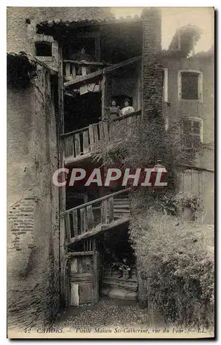 Ansichtskarte AK Cahors Vieille Maison Ste Catherine Vue Du Four