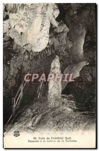 Cartes postales Puits De Padirac Descente A La Galerie De La Fontaine