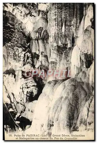 Ansichtskarte AK Puits De Padirac Grand Dome Stalactites Et Stalagmites au dessu du pas du crocodile