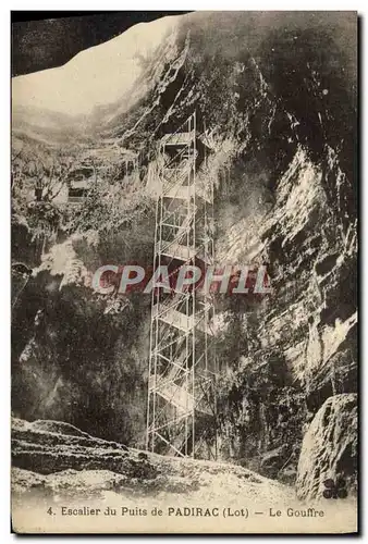 Cartes postales Escalier Du Puits De Padirac Le Gouffre