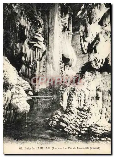 Cartes postales Puits De Padirac Le Pas Du Crocodile