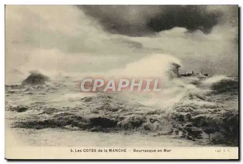 Ansichtskarte AK Les Cotes De La Manche Bourrasque En Mer