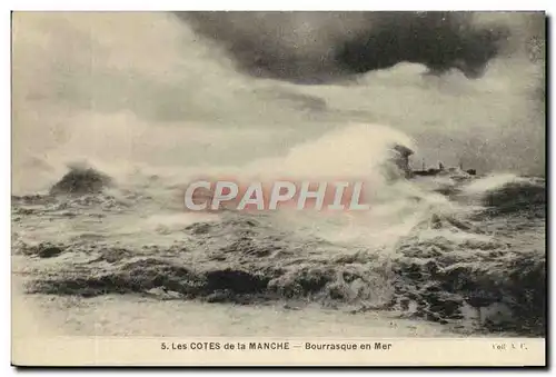 Cartes postales Les Cotes De La Manche Bourrasque En Mer