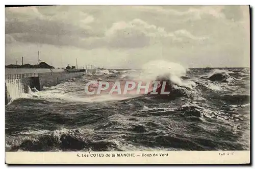 Cartes postales Les Cotes De La Manche Coup De Vent