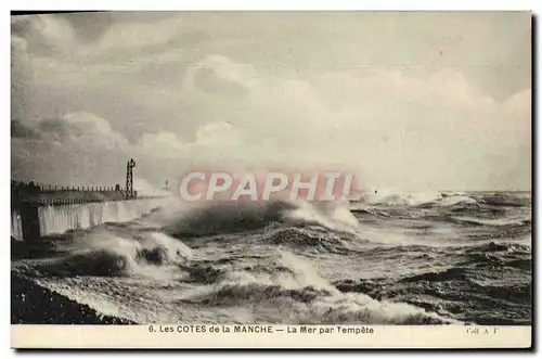 Ansichtskarte AK Les Cotes De La Manche La Mer Par Tempete